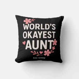 World's Okayest Moster Funny Mor's Day Gift Kudde