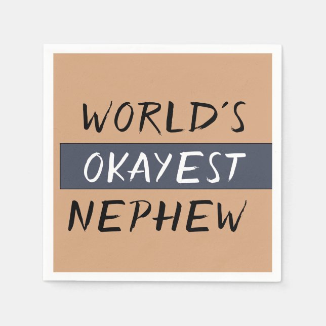Worlds Okayest Nephew Funny Pappersservett (Framsidan)