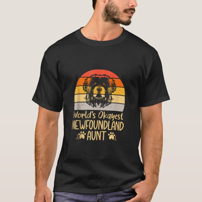 Worlds okayest Newfoundland Moster Newfoundland Hu T Shirt (Framsida)