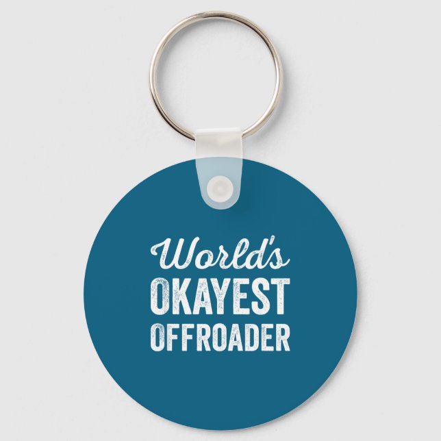 Worlds Okayest Offroader Funny Sarcastic 4x4 Wheel Nyckelring (Framsida)