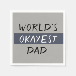 Worlds Okayest Pappa Funny Pappersservett