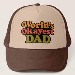 World's Okayest Pappa Hat Keps