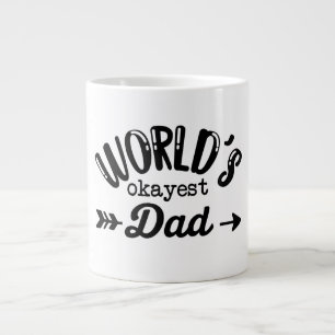World's Okayest Pappa Mugg - Funny Giant Coffee Ko Jumbo Mugg