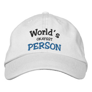 World's Okayest Person Personlig Broderad Keps
