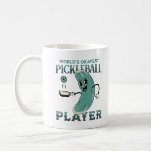 World's Okayest Pickleball Player Fun Pickleballer Kaffemugg