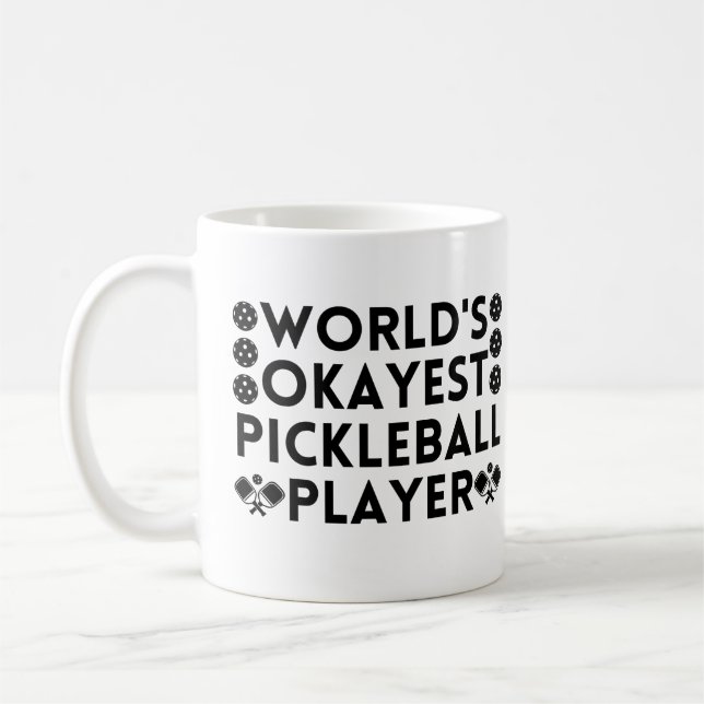 World's Okayest Pickleball Player Kaffemugg (Vänster)