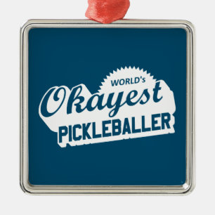 World's Okayest Pickleballer Julgransprydnad Metall