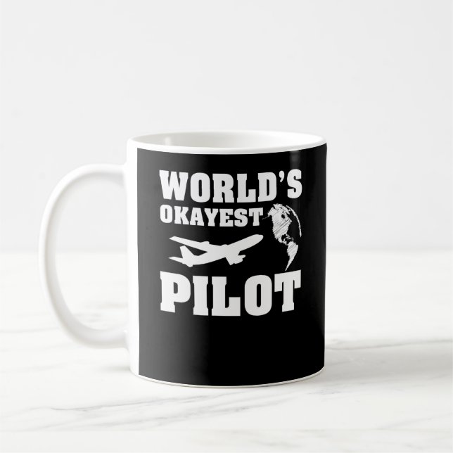 World's Okayest Pilot Kaffemugg (Vänster)