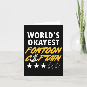 World's Okayest Pontoon Kapten Boating Party Pont Kort
