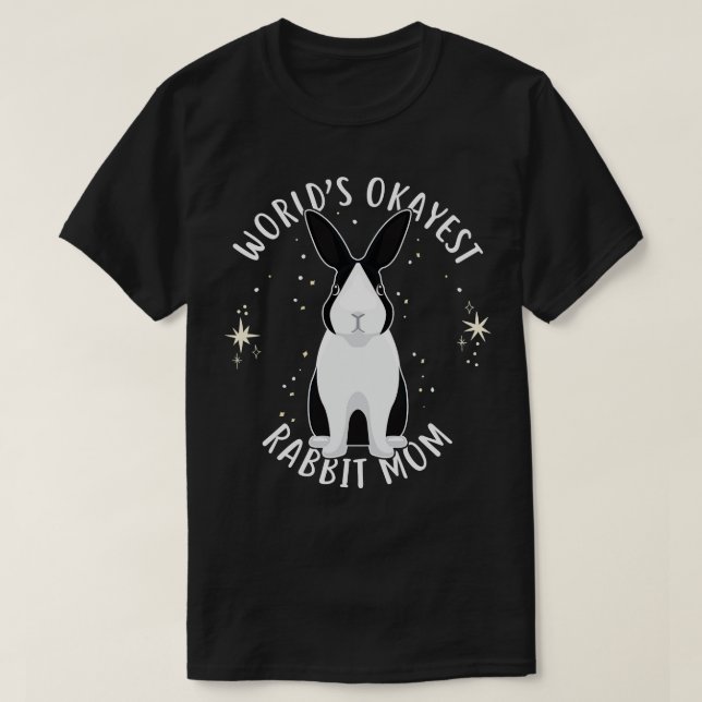 Worlds Okayest Rabbit Mamma T Shirt (Design framsida)