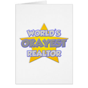 World's Okayest Realtor ... Joke Hälsningskort