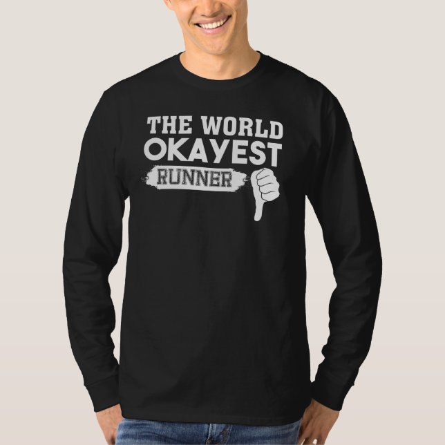 Worlds Okayest Springer Lazy Running T Shirt (Framsida)