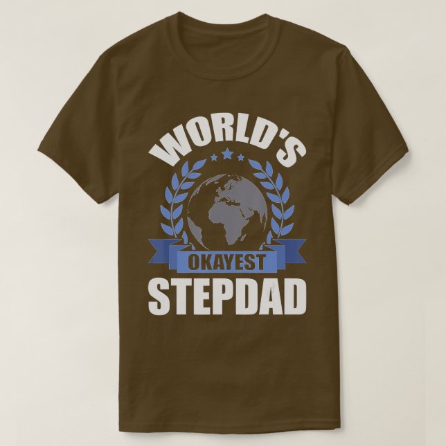 Worlds Okayest Step-Pappa stepdad T Shirt (Design framsida)