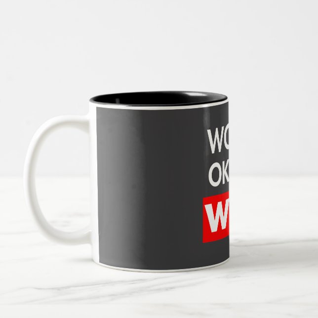 Worlds okayest Wallace Två-Tonad Mugg (Vänster)