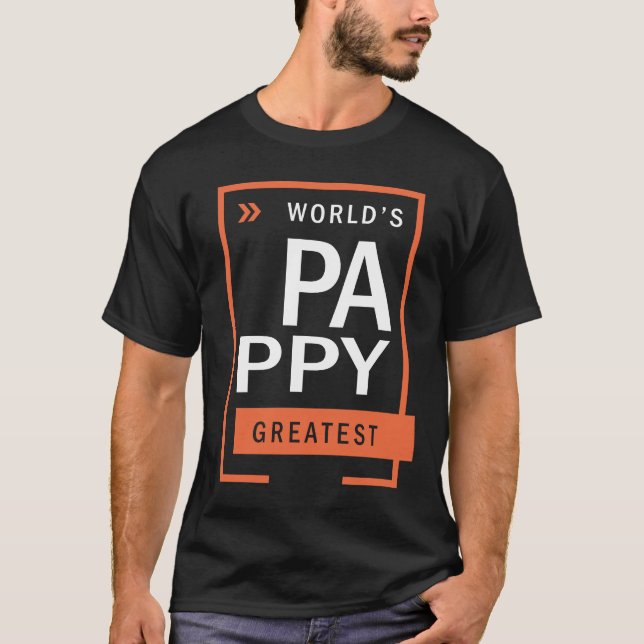 World's Pappy Underbarare T Shirt (Framsida)