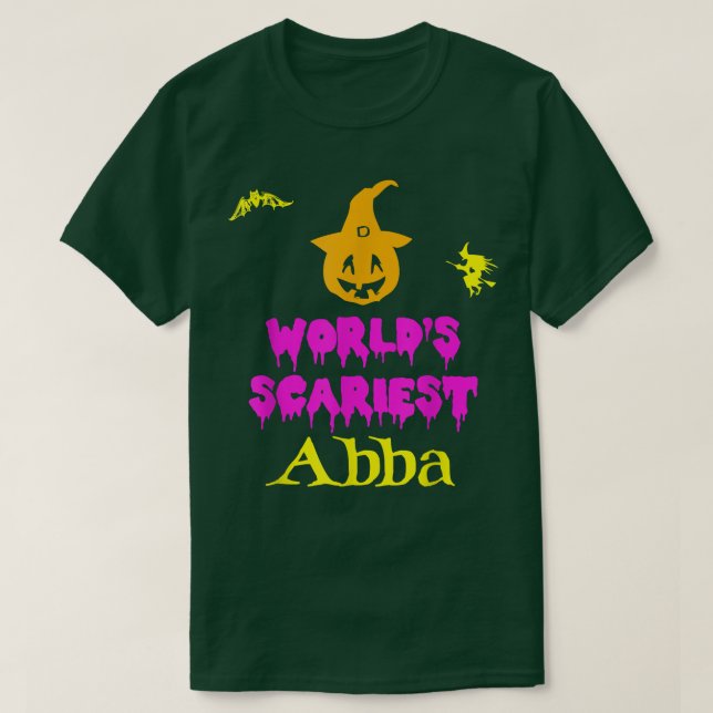 World's Scariest Abba Halloween Costume Lazy Easy T Shirt (Design framsida)