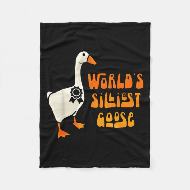 World's Silliest Goose Funny Goose Lovers  Fleecefilt (Framsidan)