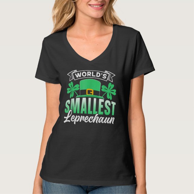 World's Smalles Leprechaun Irish Ireland St Patric T Shirt (Framsida)