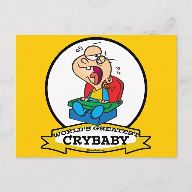 WORLDS STÖRST CRYBABY-TECKNAD VYKORT (Framsida)