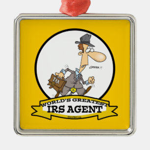 WORLDS STÖRST IRS AGENT TECKNAD JULGRANSPRYDNAD METALL