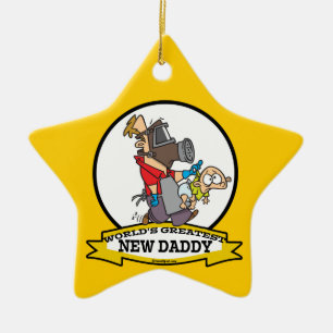 WORLDS STÖRST NEW DADDY MANAR TECKNAD JULGRANSPRYDNAD KERAMIK