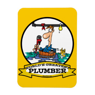 WORLDS STÖRST PLUMBER IV MANAR TECKNAD MAGNET