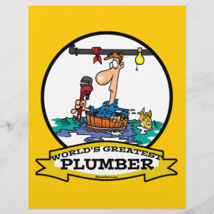 WORLDS STÖRST PLUMBER IV MANAR TECKNAD REKLAMBLAD