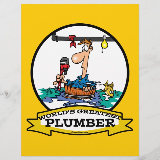 WORLDS STÖRST PLUMBER IV MANAR TECKNAD REKLAMBLAD (Framsidan)