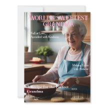 World's Sweetest Grandma' Magazine Cover card