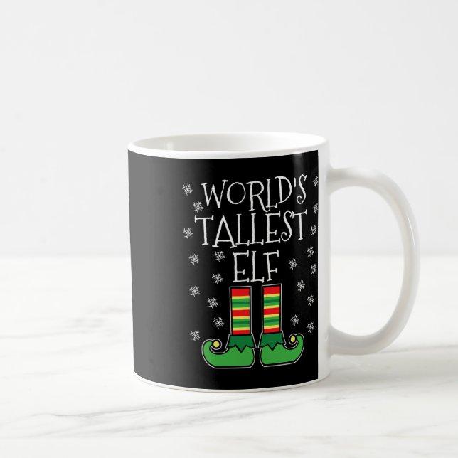 World's Tallest Elf Matching Family Group Christma Kaffemugg (Höger)