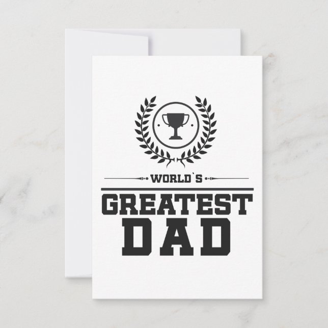 World's Underbarare PAPPA Cute Family gift för Far Tack Kort (Framsida)