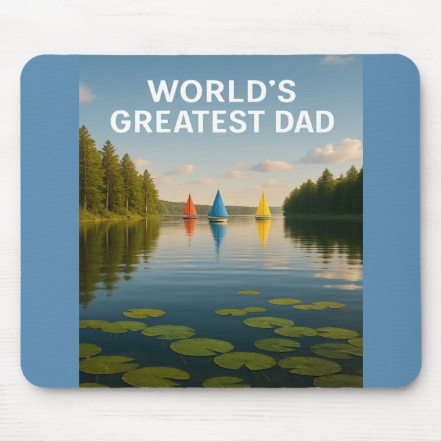 World's Underbarare Pappa - Sailboat Serenity Edit Musmatta (Framsidan)