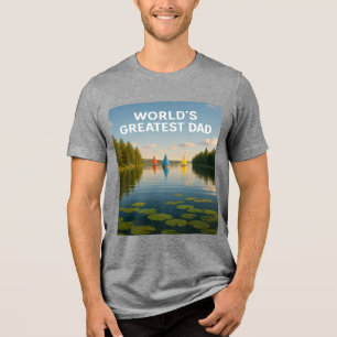 World's Underbarare Pappa - Sailboat Serenity Edit T Shirt