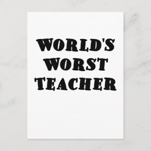 Worlds Worst Teacher Vykort