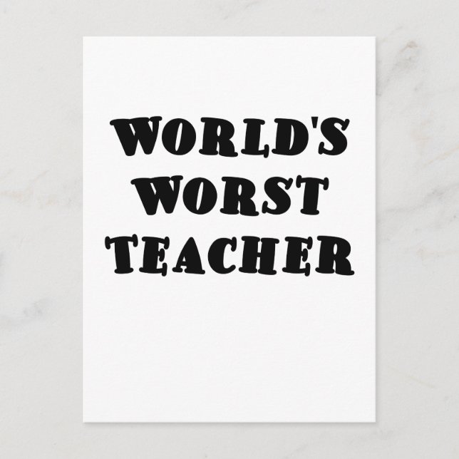 Worlds Worst Teacher Vykort (Framsida)