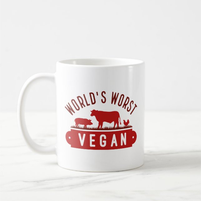 World's Worst Vegan Kaffemugg (Vänster)