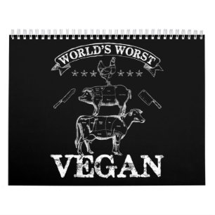 Worlds Worst Vegan Kött BBQ Chicken Gris Cow Kalender