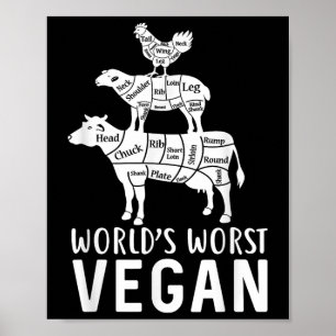 Worlds Worst Vegan Poster
