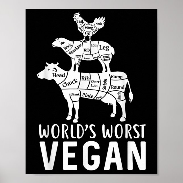 Worlds Worst Vegan Poster (Framsidan)