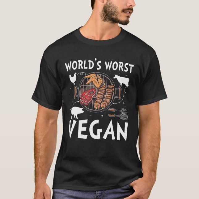 World's Worst Vegan T Shirt (Framsida)