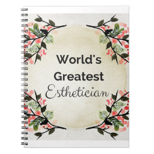 World'sGreatest Esthetician Anteckningsbok Med Spiral