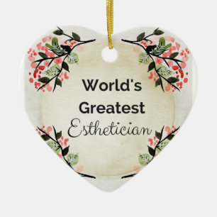 World'sGreatest Esthetician Julgransprydnad Keramik