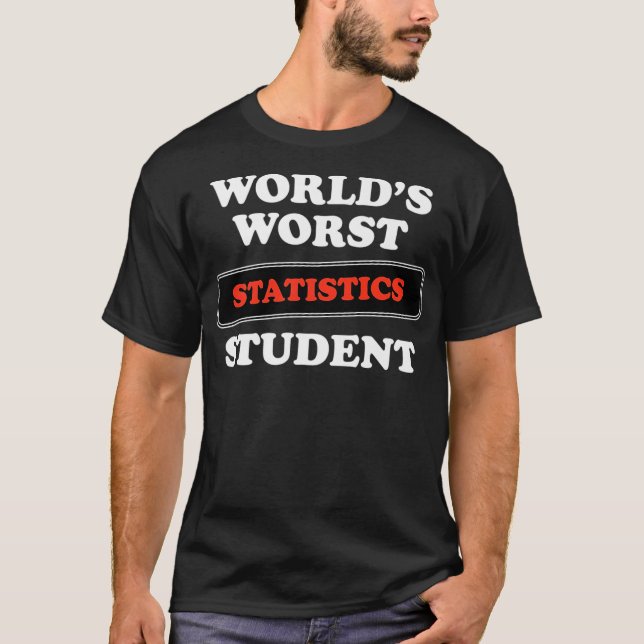 Worldst Statistics Student Premium T Shirt (Framsida)