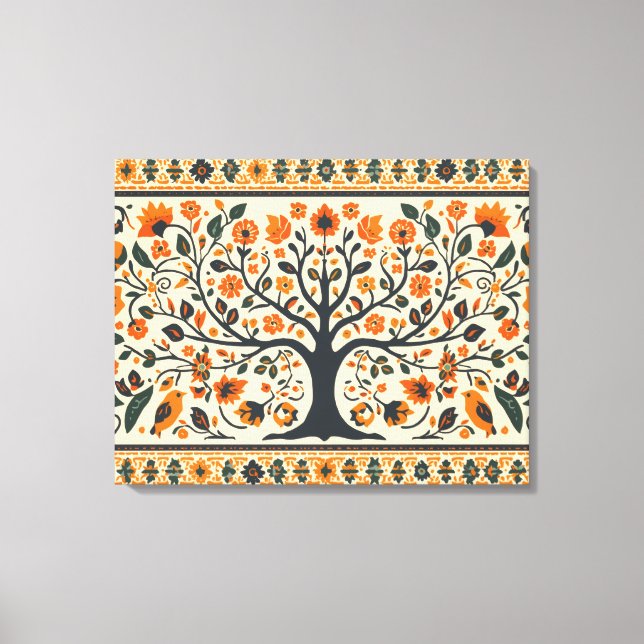 WorldWide Berömd Madhubani Art Canvastryck (Framsida)