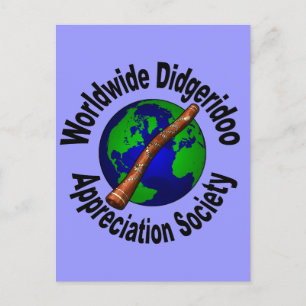 Worldwide Didgeridoo Apprecision Society Vykort