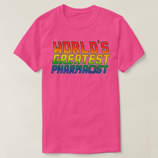 Worldx27s bästa farmaceut Lgbt gay pride 1 T Shirt (Design framsida)