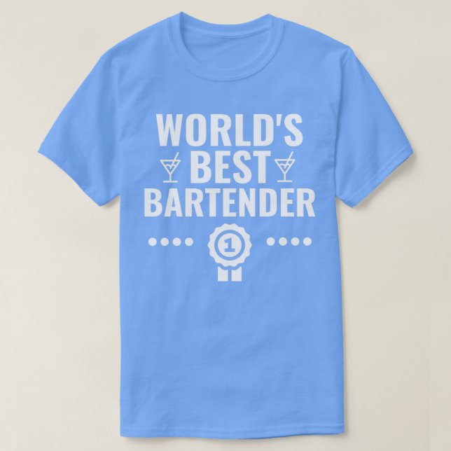 Worldx27s Best Bartender Funny Bartending Cocktail T Shirt (Design framsida)