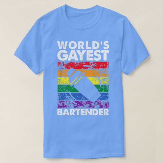 Worldx27s Gayest Bartender T Shirt (Design framsida)