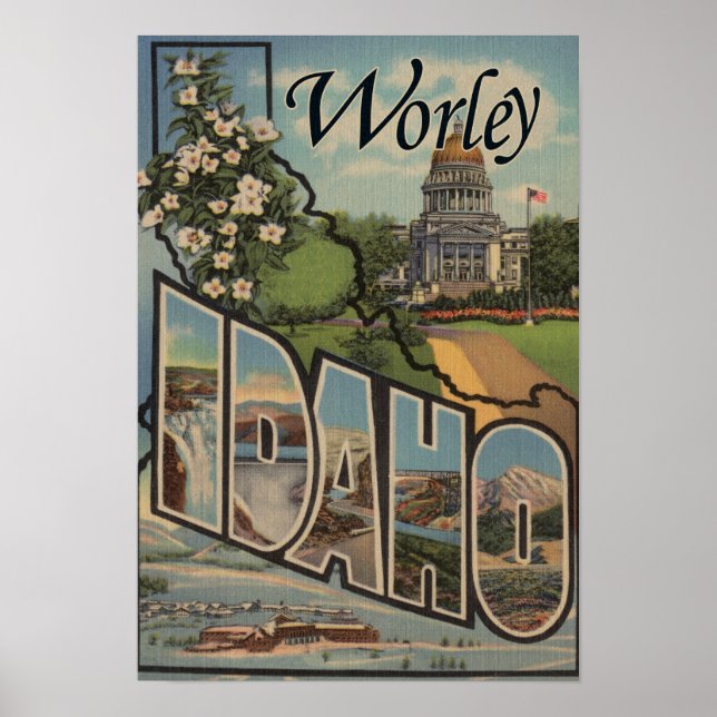 Worley, IdahoLarge Brev ScenesWorley, ID Poster (Framsidan)