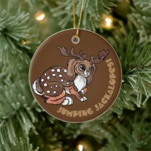 Worlpertinger/Jackalope Tro Julgransprydnad Keramik